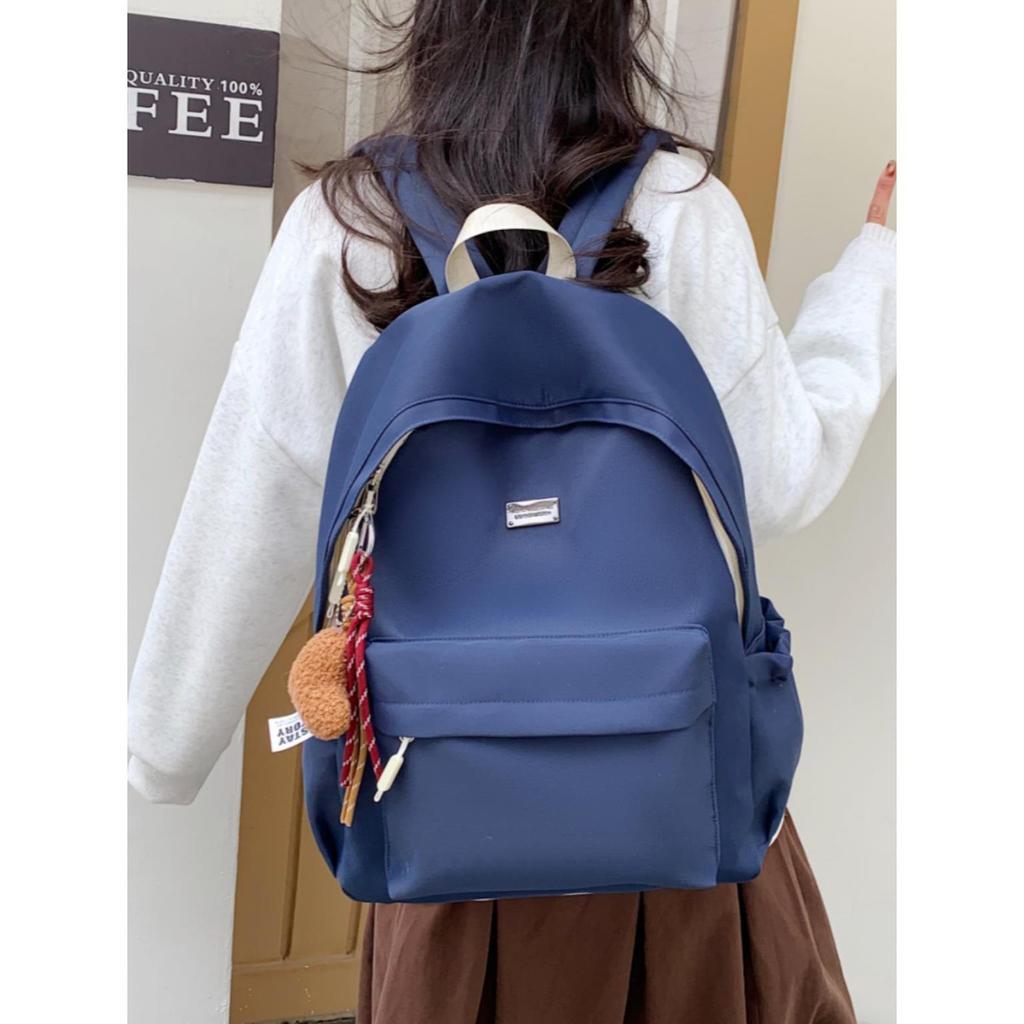 SchoolbagYZ Korean Version Ins Niche Casual Schoolbag for Women, High School Students, College Students, Water-proof Backpack, Light Travel Backpack