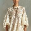 New European and American casual loose beach vacation blouse lace shirt