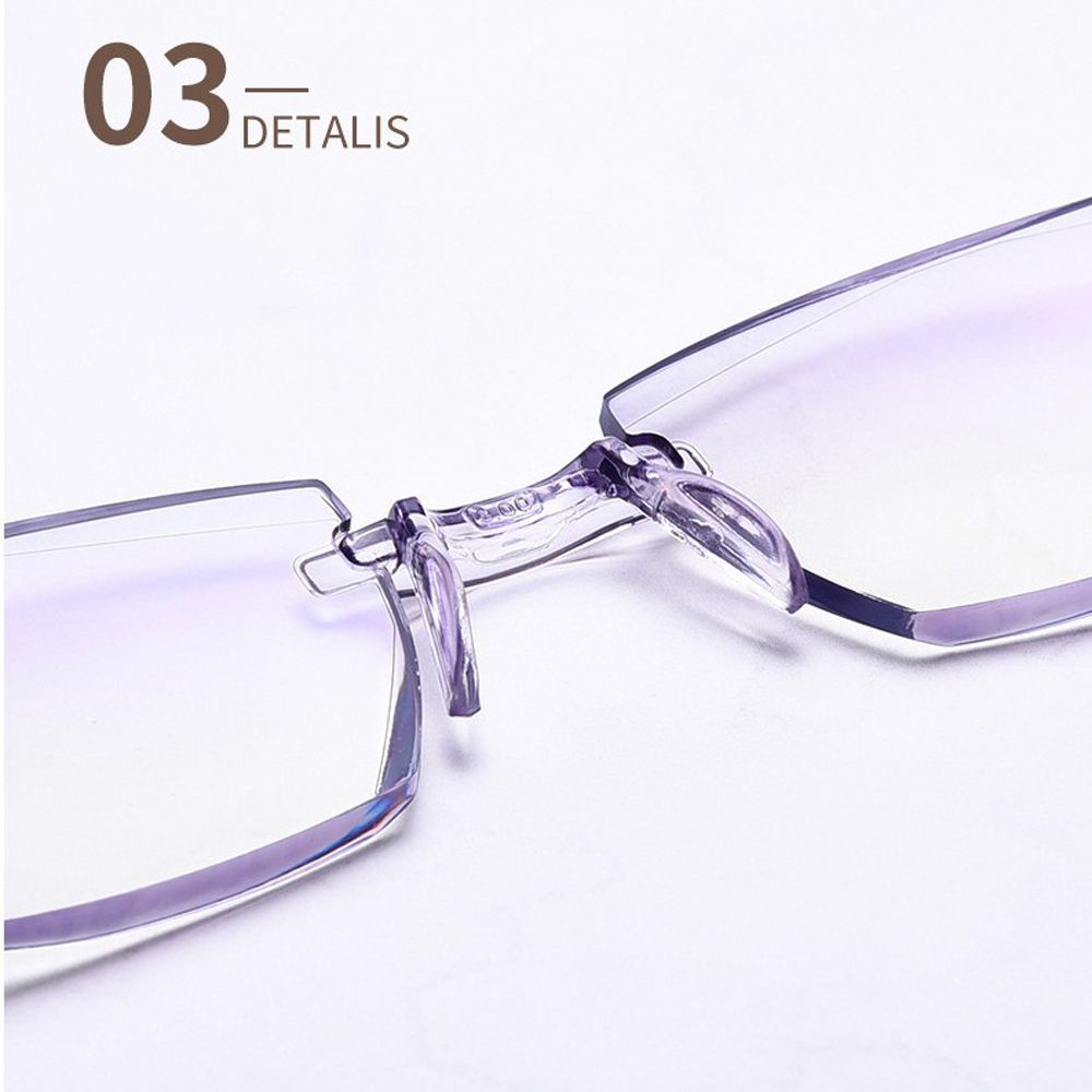 Reading Glasses Dual Light Presbyopia Eyeglasses Rimless Presbyopic Eyewear Computer Eyeglasses