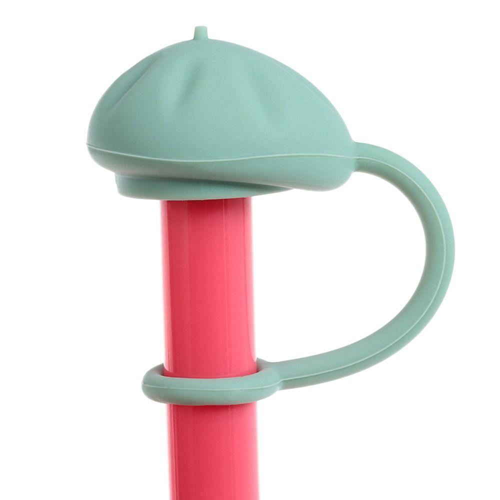 

Пылезащитный брызгозащищенный соломенный чехол, многоразовые силиконовые чехлы для соломинок, аксессуары для чашек зелёный