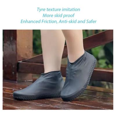 1 Paar wasserdichte, rutschfeste Silikon-Schuhe, hochelastisch, verschleißfest, Unisex-Regenstiefel für regnerische Tage im Freien, wiederverwendbare Schuhüberzüge