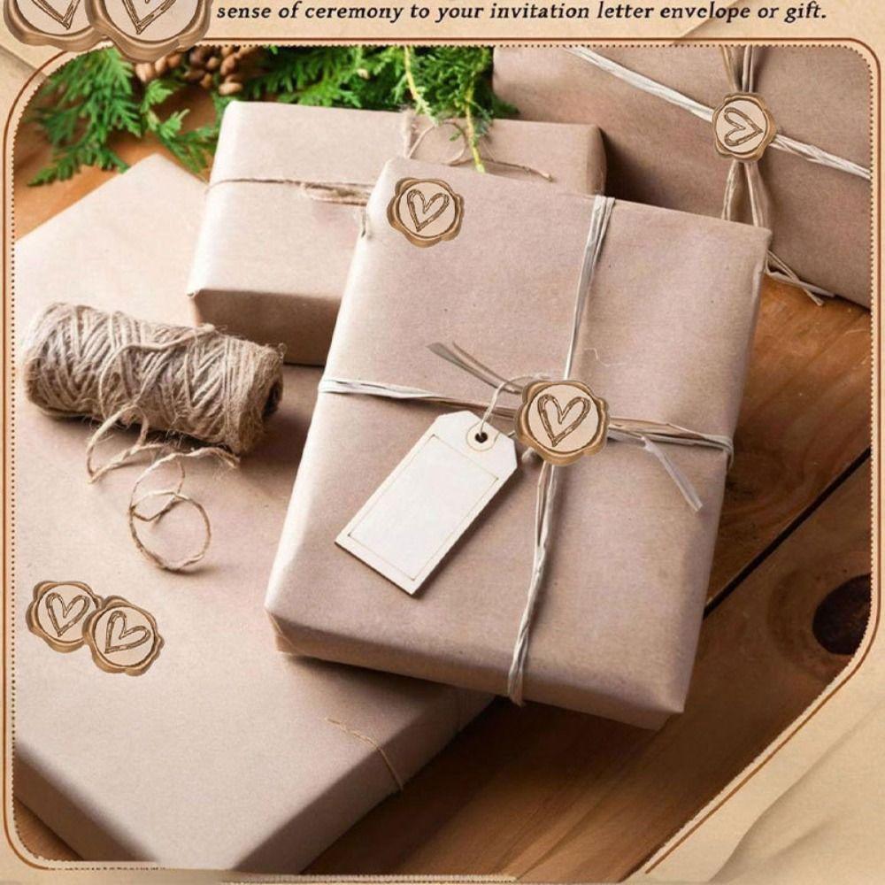 10pcs Vintage Style Wax Stamp Stickers Self-Adhesive Envelope Seal Stickers  Birthday Party
