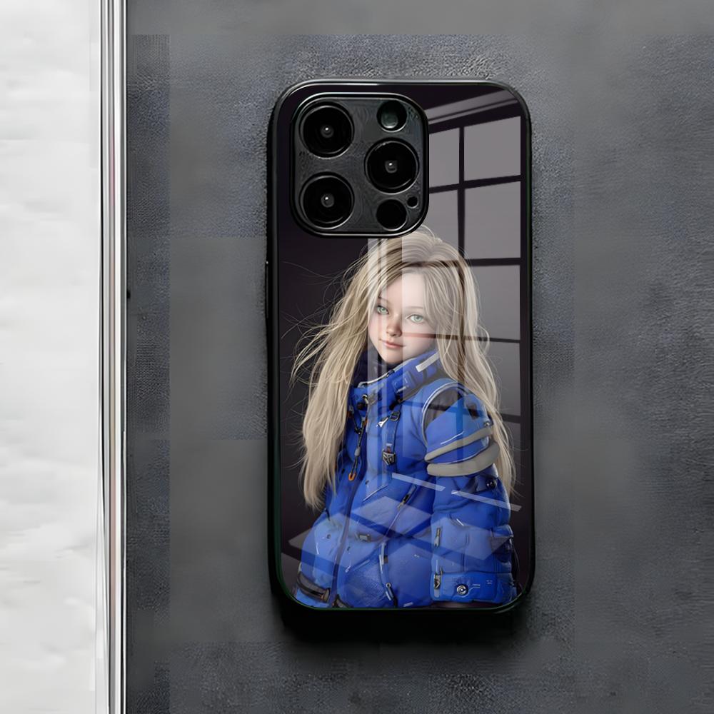 Diana Pragmata Phone Case For IPhone 17 Air 16 E Pro Max 15 14 13 Mini 12 Pro 11 Max Plus Black Glass Cover