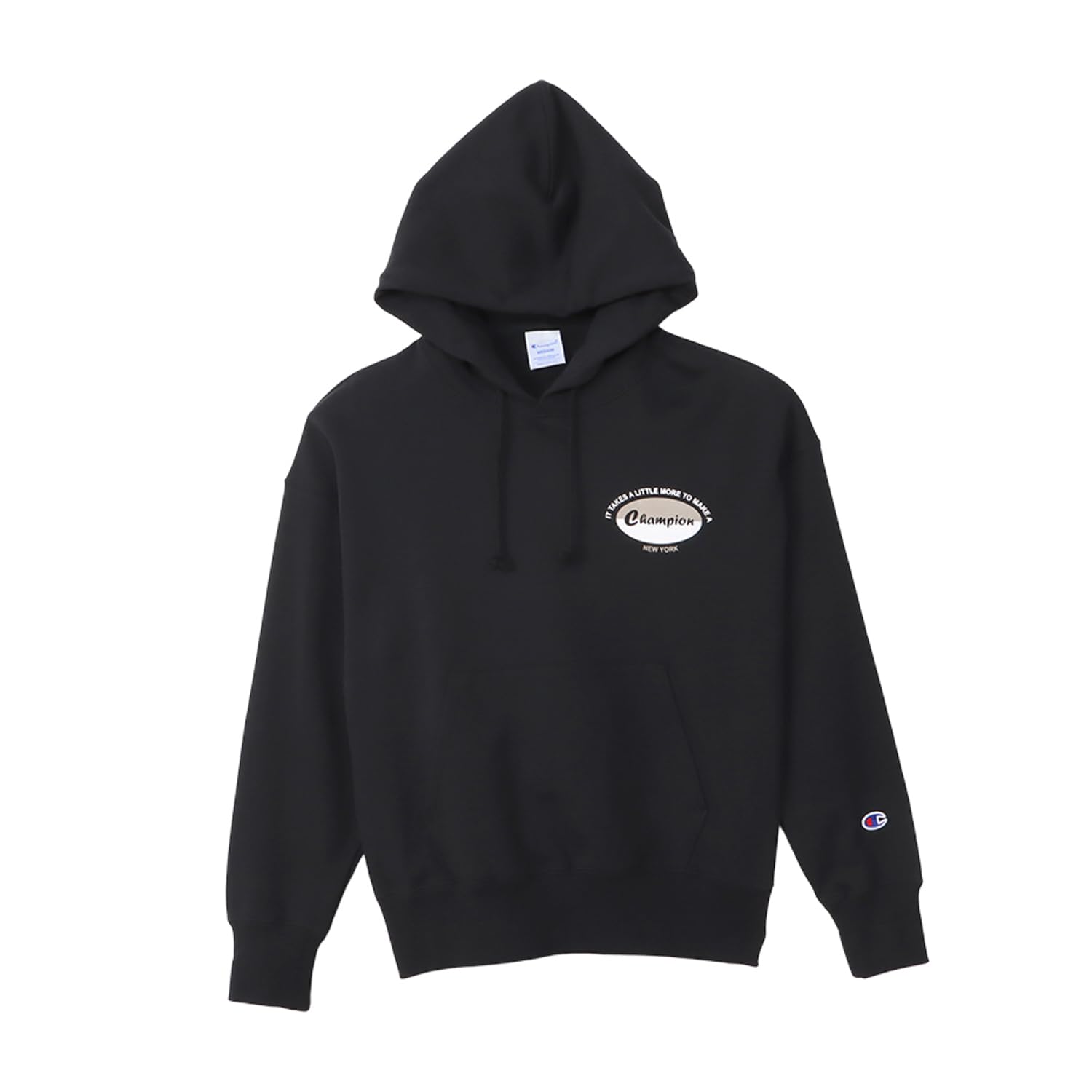 

Parka Long Sleeve COTTON USA Graphic Logo Print Hooded Sweatshirt Basic Black L [Champion] CW-Y105 Women s чёрный