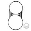 For Benz M-class W164 2005-2011 Carbon Fiber Car Accessories Cup Holder Divider Frame Trim Strips Interiors Decorative Sticker
