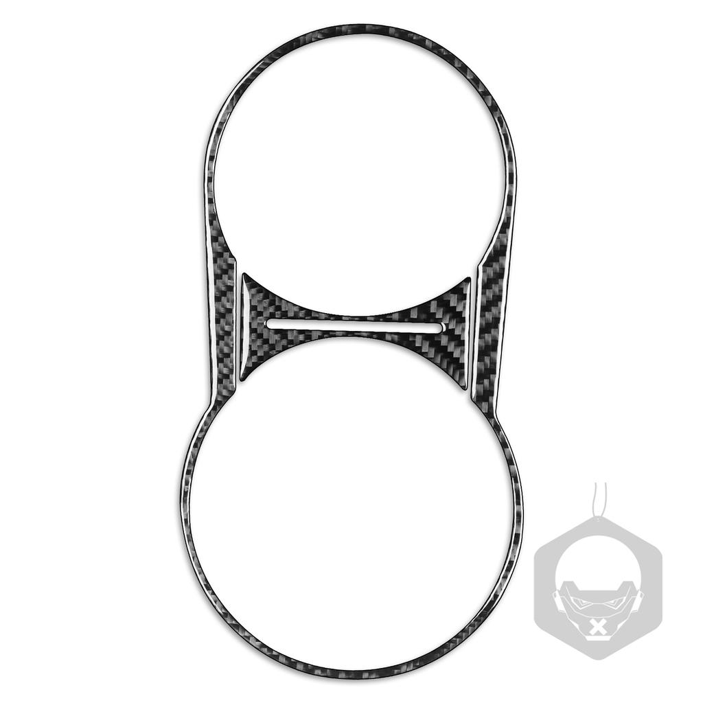 For Benz M-class W164 2005-2011 Carbon Fiber Car Accessories Cup Holder Divider Frame Trim Strips Interiors Decorative Sticker