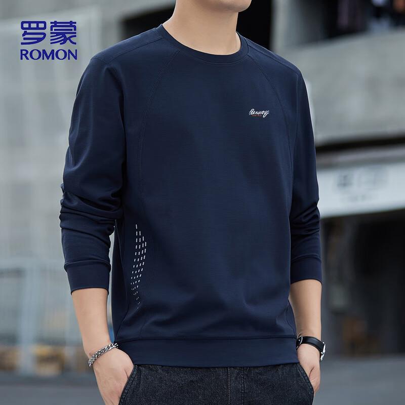 ROMON Men's Business Casual Long Sleeve Sweatshirt
