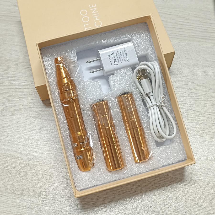 All-in-One Dual Battery Permanent Makeup Machine for Eyeliner, Lip, and Eyebrow Tattoos