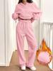 2-Piece Women's Casual Warm Lined Hoodie & Pants Set - Autumn/Winter Sportswear