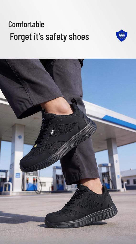 Blue Gull Shield 2026 Men's Anti-static ESD Safety Shoes, All-Season, Fashionable, Wear-Resistant, Soft Work Shoes