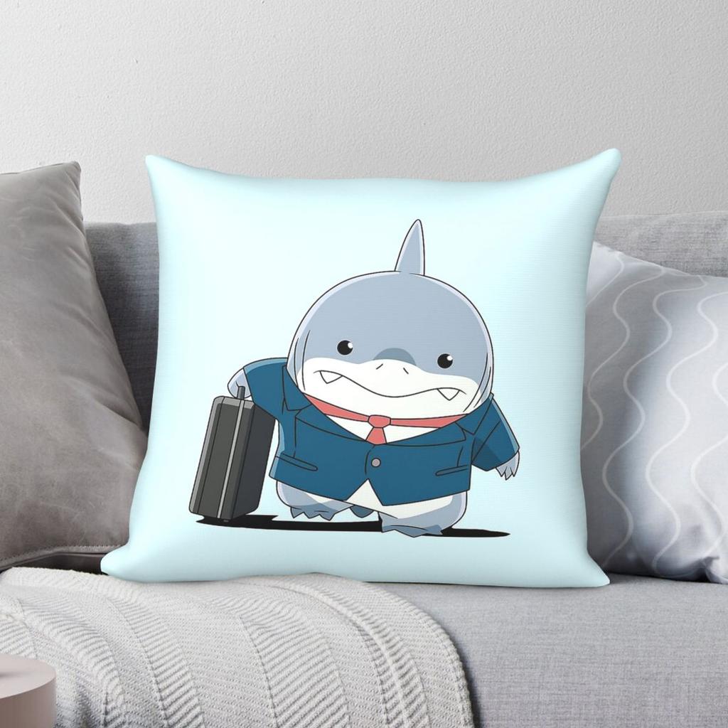 Jeff The Land Shark Business Square Pillowcase Polyester Linen Velvet Printed Zip Decor Car Cushion Cover Wholesale x