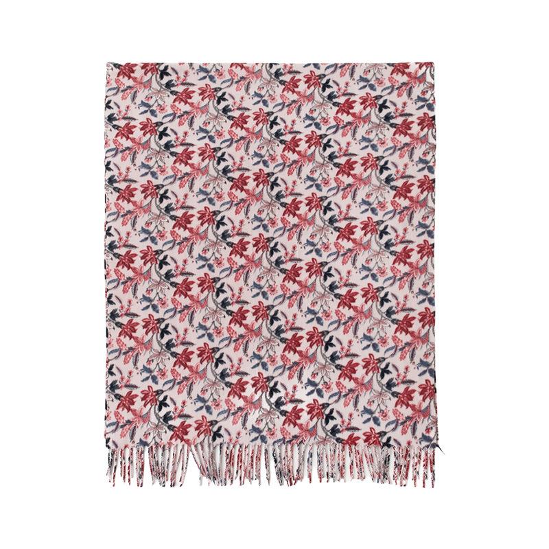 New Ethnic Style Scarf Printed Imitation Cashmere Autumn and Winter Long Scarf Shawl with Tassels for A High End Feel