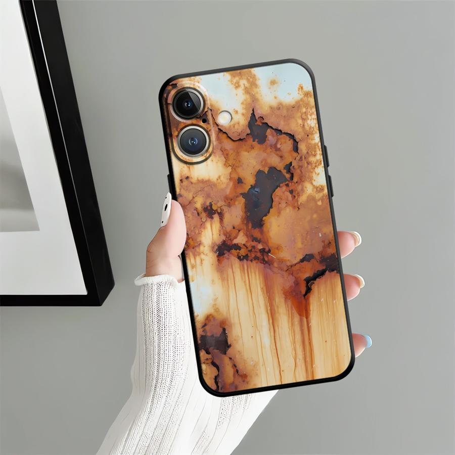 Funda Phone Cover Case for iPhone 13 Mini 12 7 8 14 17Air 15 Plus 11 X XS XR 17 16 Pro Max SE Retro Rust