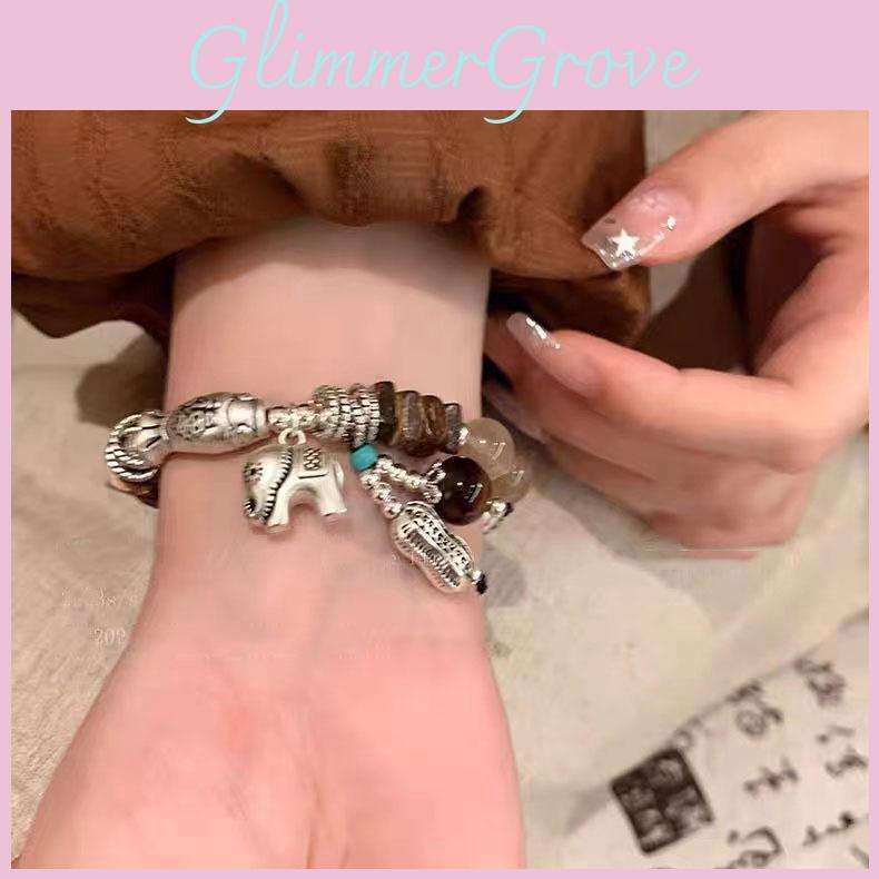 Exquisite Alloy Ethnic Elephant Bracelet For Women New Chic Geometric Design