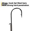 Fishing Equipment Kit 50Pcs Metal Hooks Set, 3.5/5/7/10/14g Jig Head Hook, Heavy Replacement Duty Fish Hook with Barbs for Freshwater Saltwater