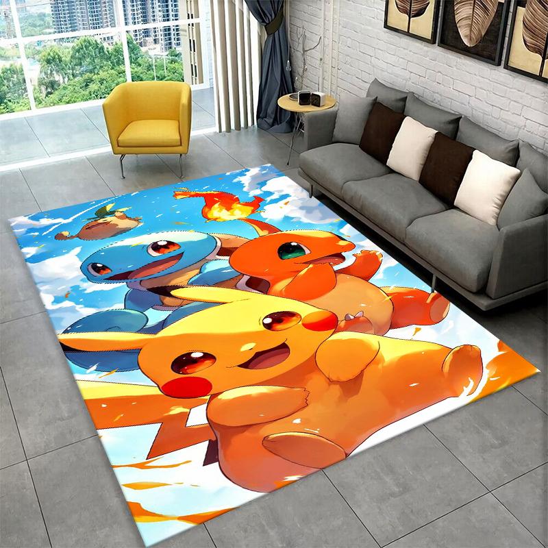 

Cute Pokemon Pikachu Cartoon Carpet Rug for Playroom Bedroom Living Room Sofa Home Decor,kid Game Area Rug Non-slip Floor Mat 40x60cm