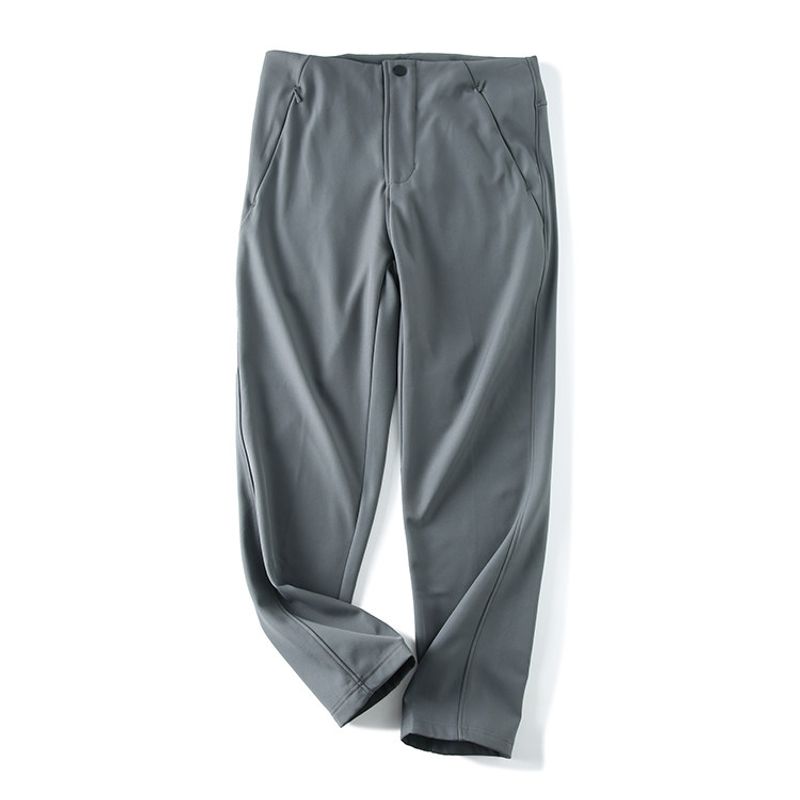 Niaojia Outdoor Soft Shell Tactical Pants Men s Winter Fleece-lined Thickened Windproof Pants Export Men s Pants Functional Sports Pants Light Gray L