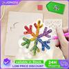 6pcs Flower Butterfly DIY Diamond Art Greeting Cards with Envelopes Diamond Art Handmade Cards for Birthday Thank You Friendship