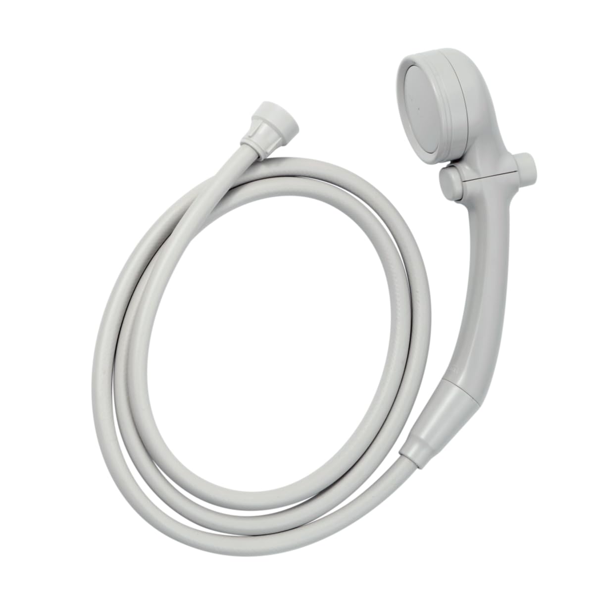 Takagi Water-Saving Shower Hose and Shower Head Set, Gray, 1.6m, YUQOL Slim Shower Hose, Thin, Lightweight, Compatible with Most Manufacturers, JSB122