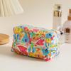 Damen Kosmetiktasche mit Blumenmuster | Lippenstift-, Kabel- und Geldbörsen-Organizer