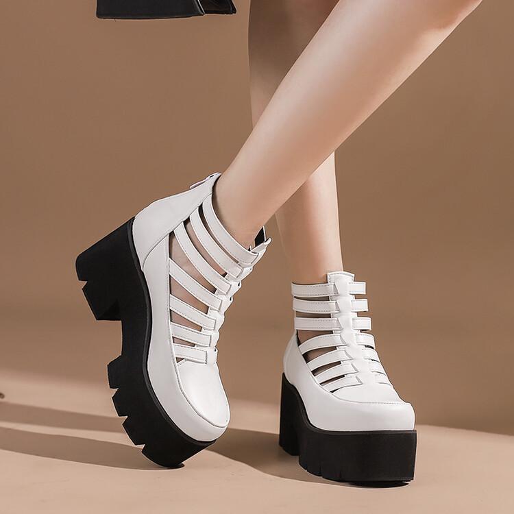 Roman Sandals Women's Thick Heel Super High Heel Cool Boots Summer New British Style Bag Head Waterproof Table Versatile Women's Shoes
