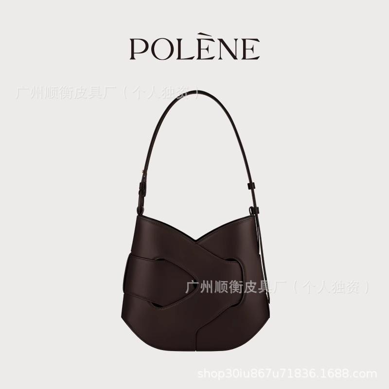POLENE Textured Calfskin Hobo Bag -