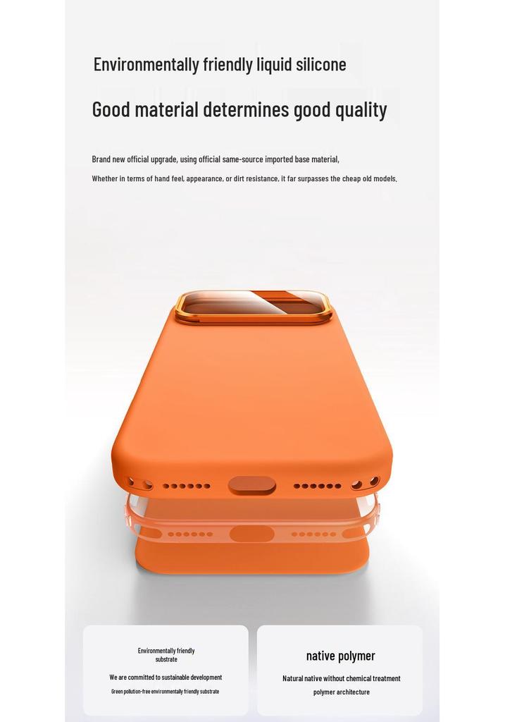 iPhone 17 Pro Max Magnetic Lens Holder Liquid Silicone Drop-Proof Case