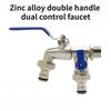 1/2 Inch Inlet Washing Machine Outlet Faucet Zinc Alloy Dual Outlet Dual Outlet Faucet 90 Degree Valve Rust-Proof