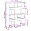 Room Divider White 100 x 33 x 125.5 cm Engineered Wood