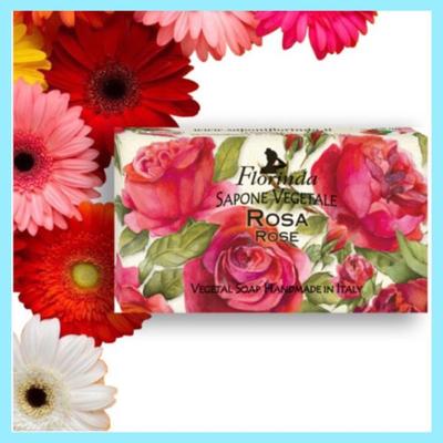 Italian Natural Vegetable Shower Bar Perfume Soap Body Soap Cleansing Soap Rose (rose Scent) 200g