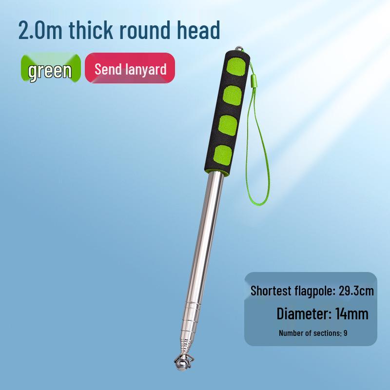 Cabo Telescópico de Aço Inoxidável para Mastro de Bandeira: Guia ao Ar Livre, Comando de Treinador e Bastão Apontador de Ensino
