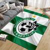 Maccabi Haifa FC Flannel Printed Carpet, Home Sofa Decoration for Living Room & Bedroom, Non‑Slip Play Flannel Floor Mat for Game Room