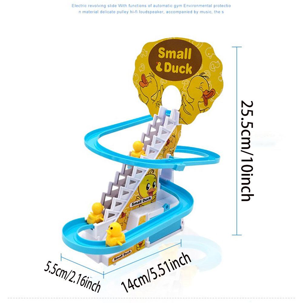 Treppensteigen Track Spielzeug Elektrische Ente DIY Rail Racing Track Achterbahn Spielzeug Set Unterhaltungsmusik Pädagogisches Spielzeug Für Kinder Geschenk
