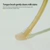 1 Set Baby Toothbrush Food Grade Super Soft BPA Free Heat-Resistant Reusable Massage Teeth Silicone Baby Tongue Cleaner Toothbrush