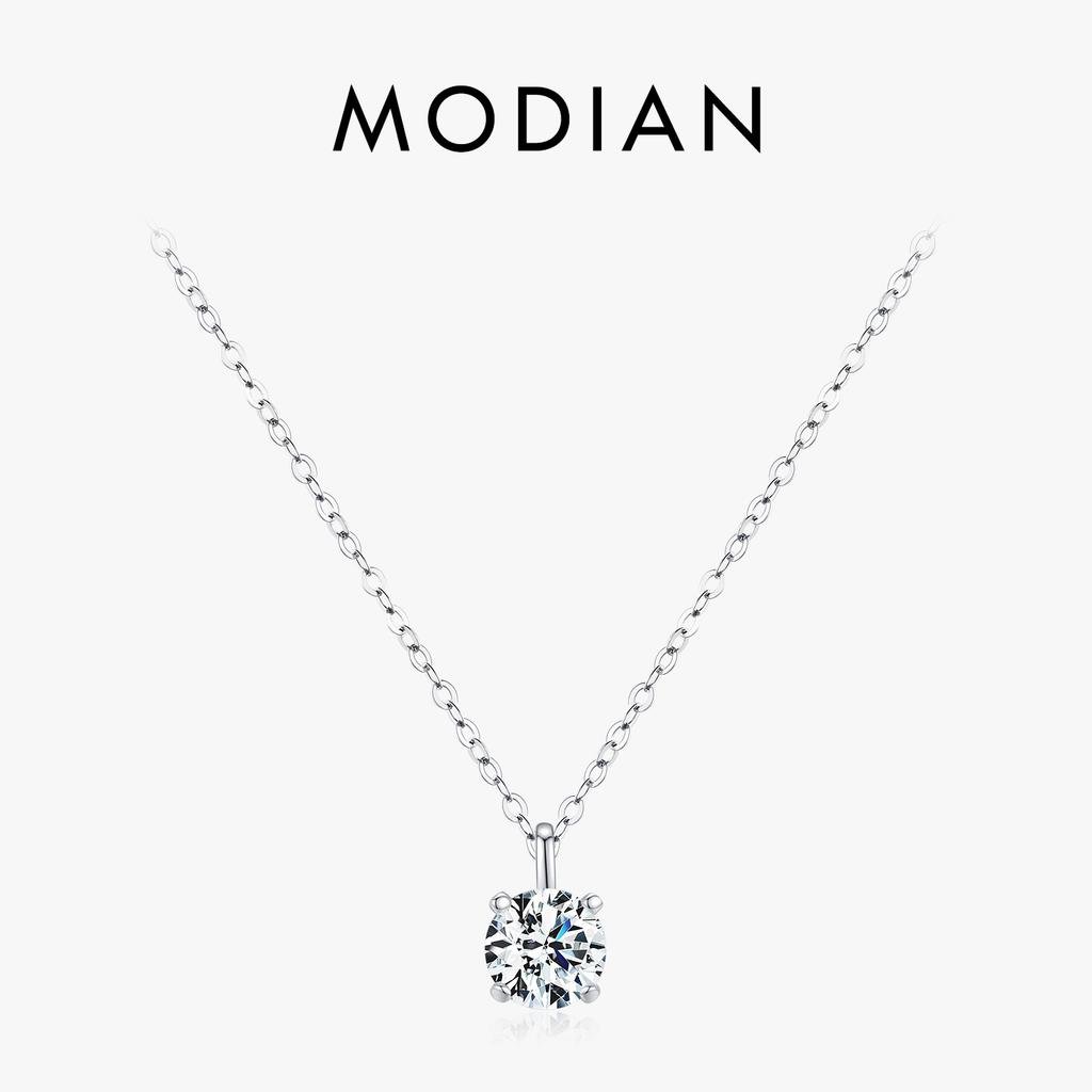 1CT Prong Setting Moissanite Necklace D color VVS1 Lab Diamond Pendant For Women 925 Sterling Silver Wedding Jewelry