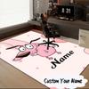 Custom Name Pink Dog Dreamscape Carpet, Chair Rug,Area Rug for Office Bedroom living rooms bedroom, Doormat decor Christmas fan gifts