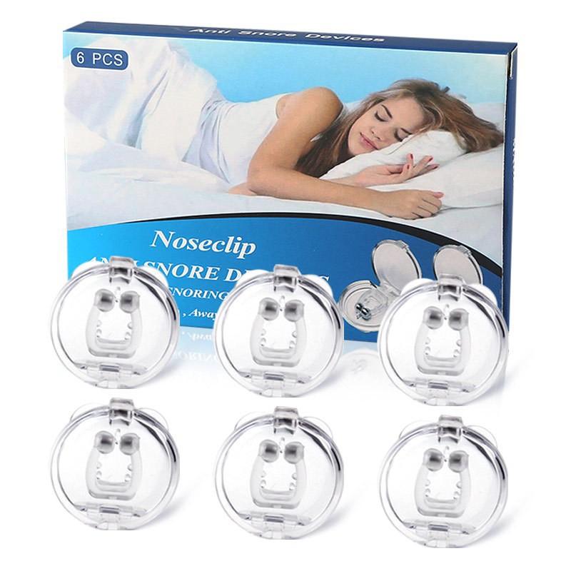Nose Clip Silicone Magnetic Anti-snoring Device Mini Portable Easy Access Soft Ventilating Nose Clip Physical Therapy