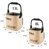 8L/13L Collapsible Bucket, Portable Waterproof Fishing Camping Bucket, Foldable Pail with Ergonomic Handle Outdoor Gear Tool