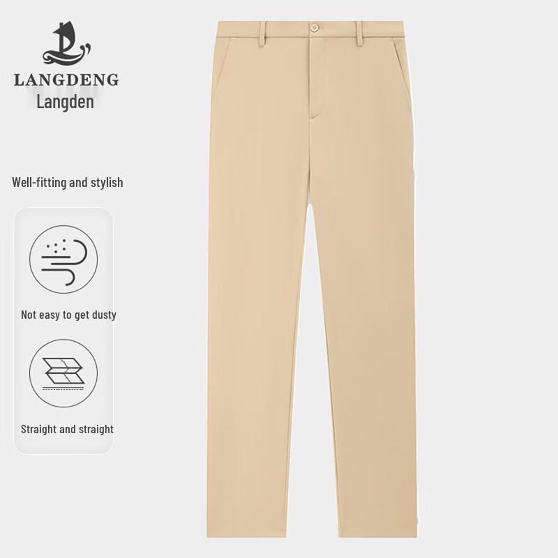 Langdeng Men s Straight Fit Business Casual Trousers 31