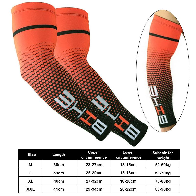 Confezione da 2 copribraccia da ciclismo, protezione solare UV, polsini e scaldabraccia da basket
