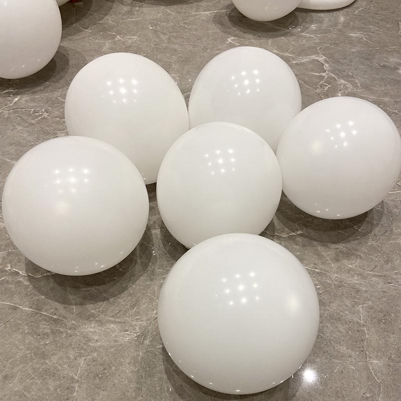 Matte White Latex Balloons - Thick, Pure White, 5" To 18" for Balloon Chains and Decorations