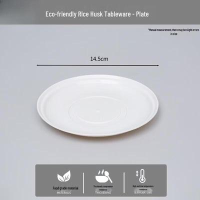Thickened White Rice Husk Disposable Plates
