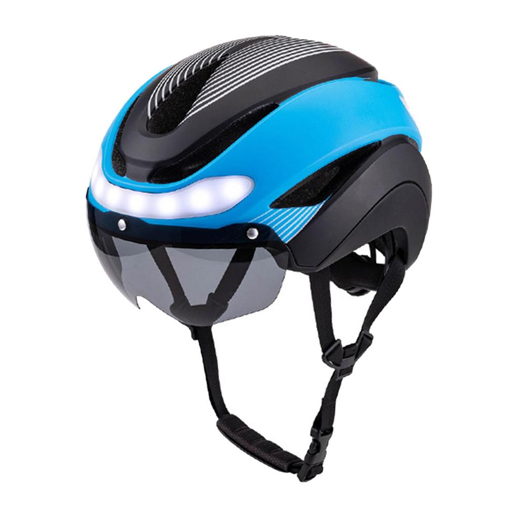 Fahrradhelm mit Licht Stoßabsorbierend Verstellbarer Kinnriemen Modern Sport