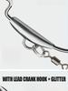 5pcs Heavy-Duty Lead Curved Fishing Hooks with Swivel Lead Head - Hook Point for Catfish, Carp, Pike, Trout - Sinkable Soft Bait for Texas Rig