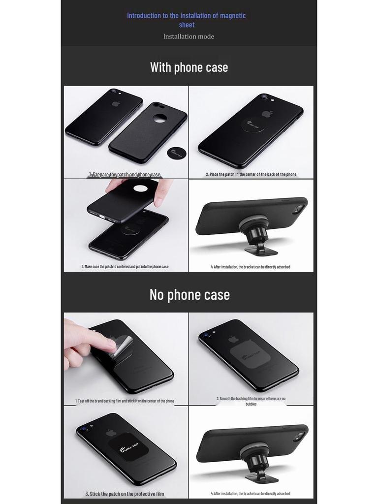 Sumitap Magnetic Car Phone Holder - Multi-Function Adhesive Navigation Stand
