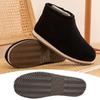 Women's Winter Handmade High-Top Non-Slip Cotton Slippers - Warm Indoor Shoes for Mom & Men