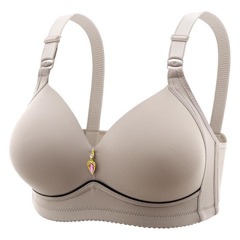 Comfortable Plus-Size Wire-Free Breathable Women's Bra, Non-Magnetic, Thin Cup, Smooth Fit