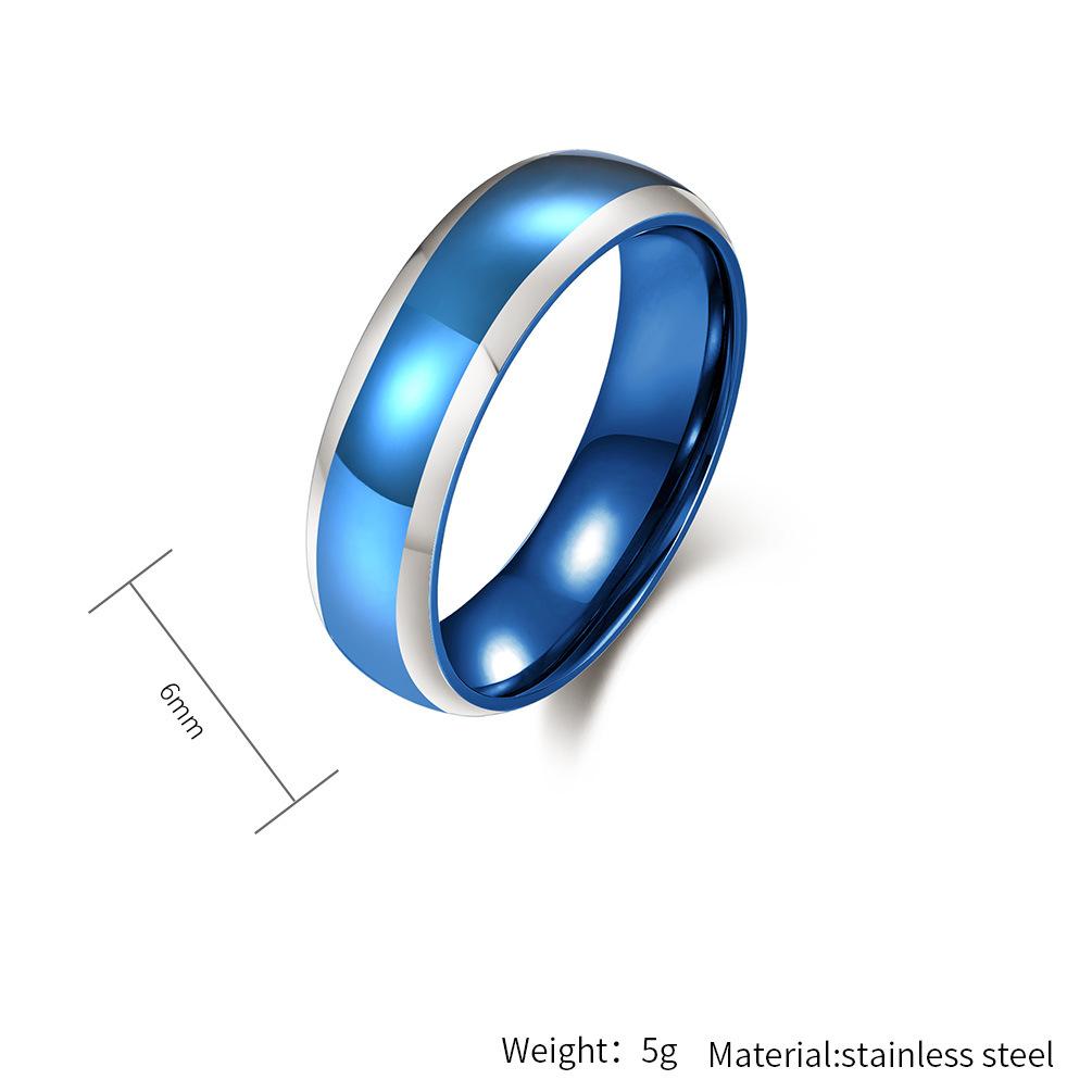Matte Mirror Polished Two-Tone Titanium Steel Ring Minimalist Simple Engagement Band Unisex Korean Style Fine Jewelry