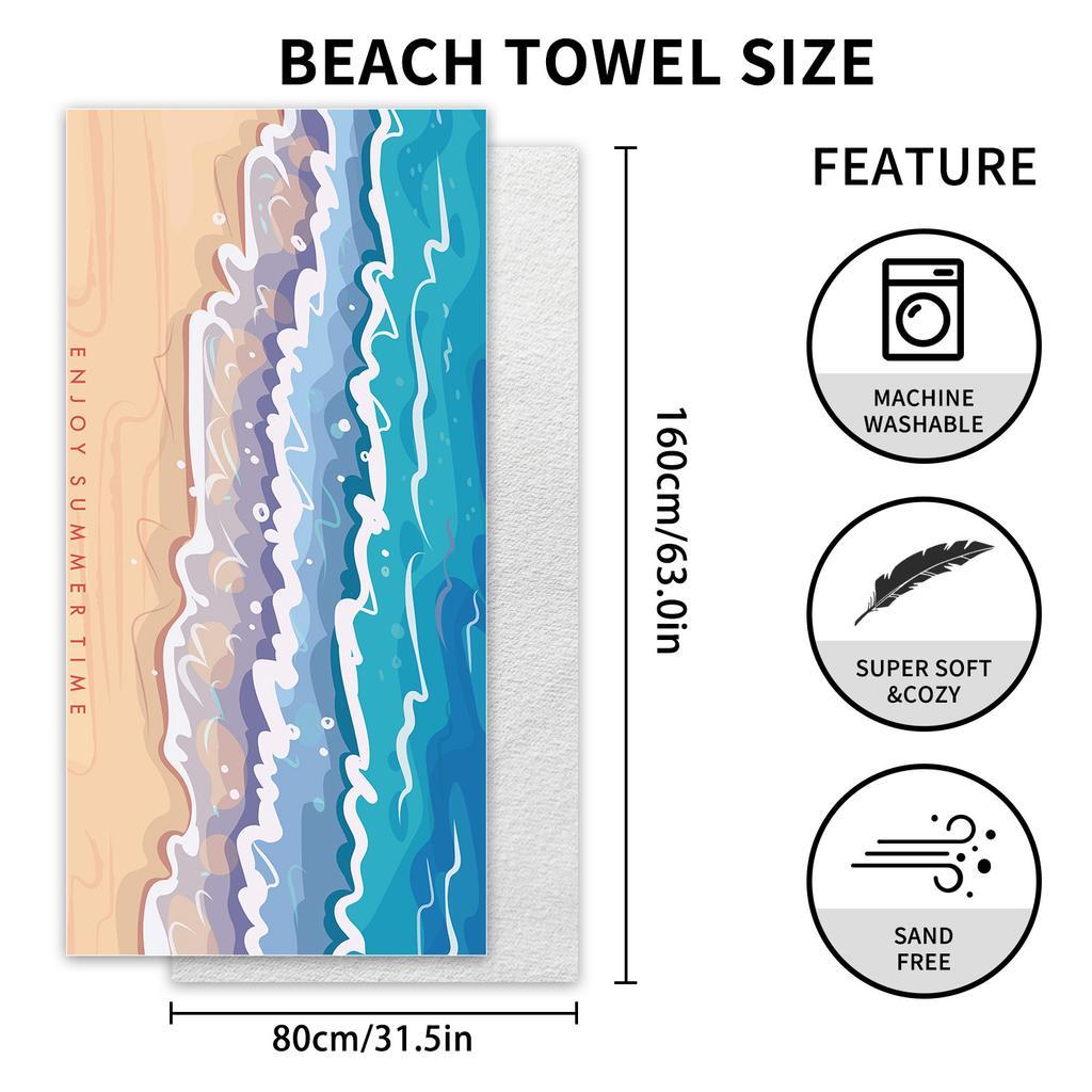 Explosive Products, UV Protection Beach Towels, Travel Yoga Sports Quick-drying Towels, Seaside Sunscreen Bath Towels