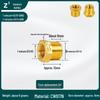 Threaded Core Pressure Reducing Gauge Fitting, Male 1/5'' to 2/5'' to 1/10'' Copper Connector, Core: 1/25'', 3/25'', 1'', 2''.